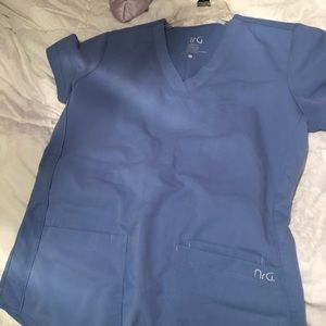Baby blue scrub top